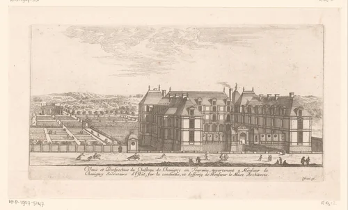 Gezicht op kasteel Chavigny in Lerné by Israël Silvestre, print, 1649