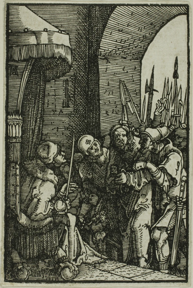 Christ Before Pilate, from The Fall and Redemption of Man by Albrecht Altdorfer, print, 1510-1518
