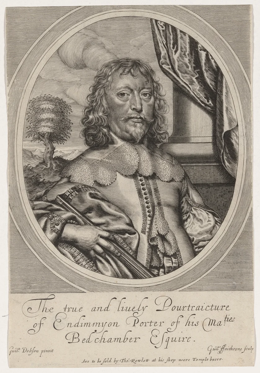Endymion Porter by William Faithorne, print, 1616-1691
