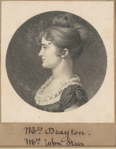 Elizabeth Porcher Gaillard Stoney by Charles B. J. Févret de Saint-Mémin, print, 1809