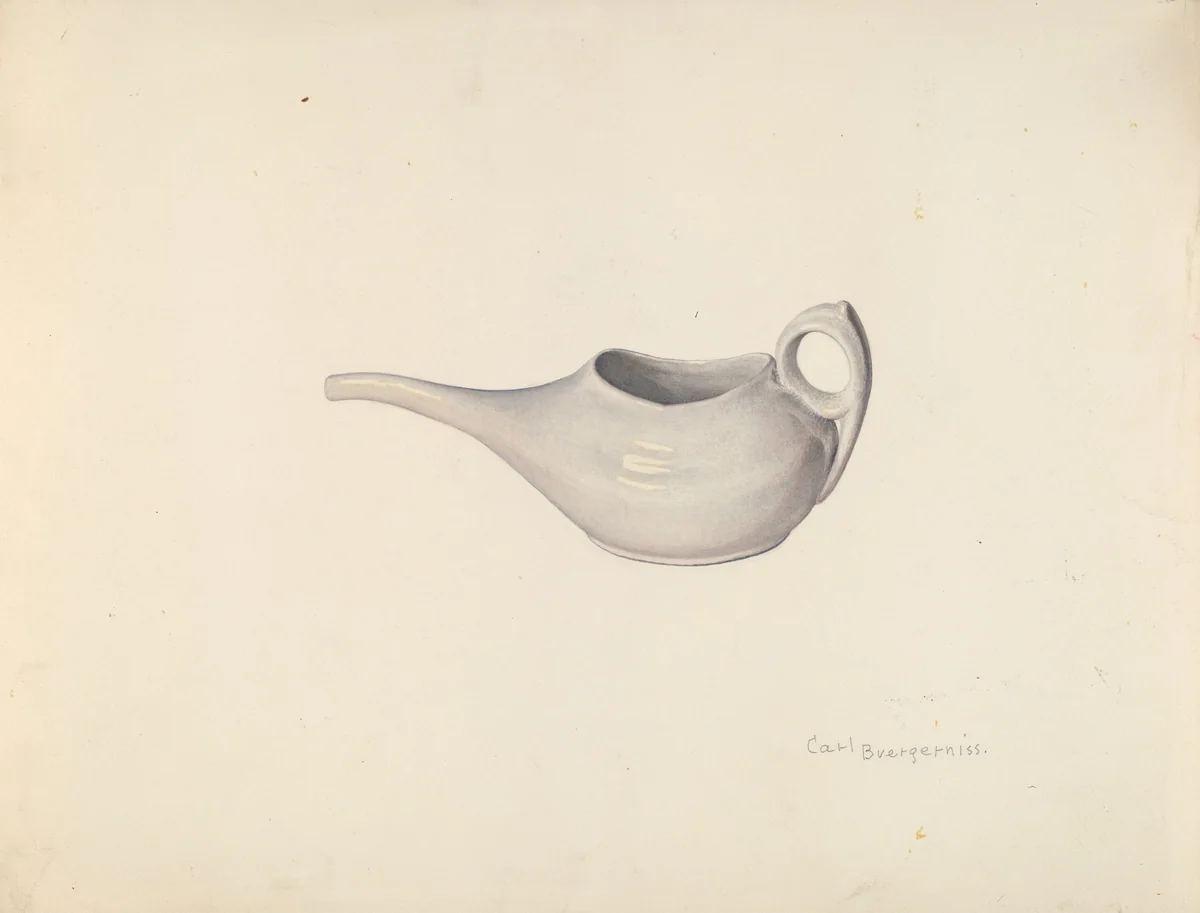 Invalid's Feeding Cup by Carl Buergerniss, index of american design, 1939