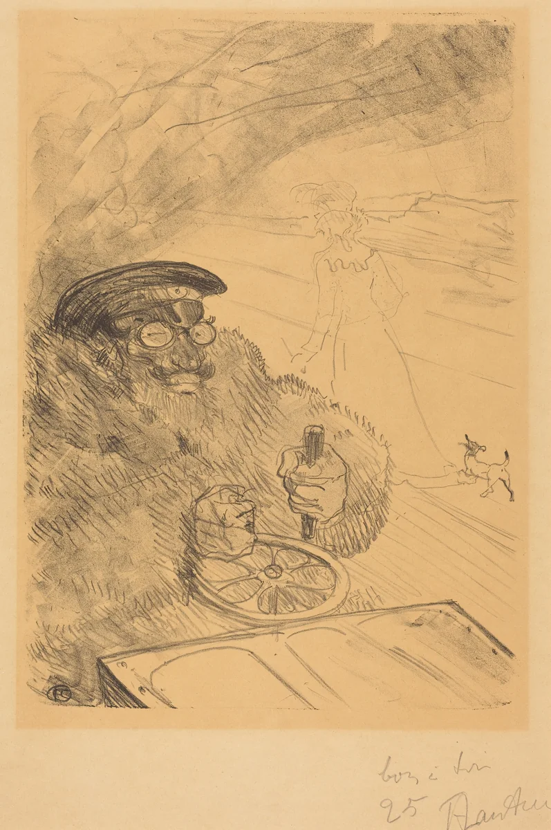 The Motorist (L'automobiliste) by Henri de Toulouse-Lautrec, print, 1896