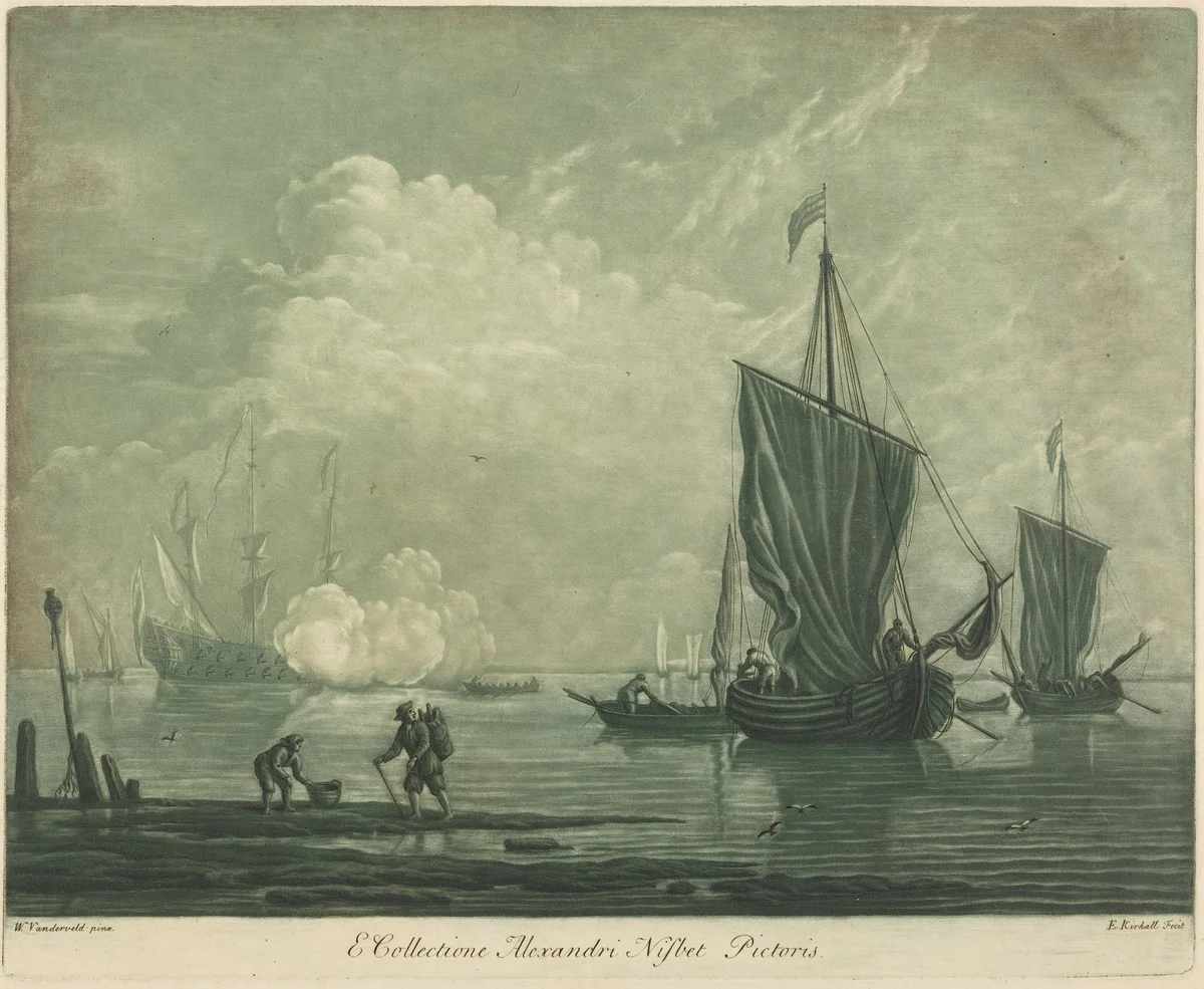 Shipping Scene from the Collection of Alexander Nisbit by Elisha Kirkall
Willem van de Velde the Elder, print, 1682-1742