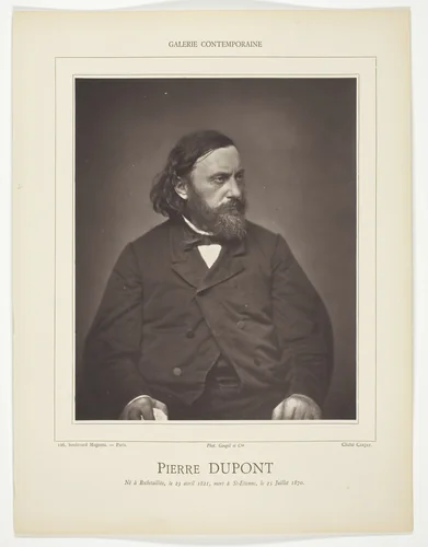 Pierre Dupont by Etienne Carjat, photograph, 1871-1878