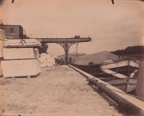 Port Solférino by Eugène Atget, photograph, 1913