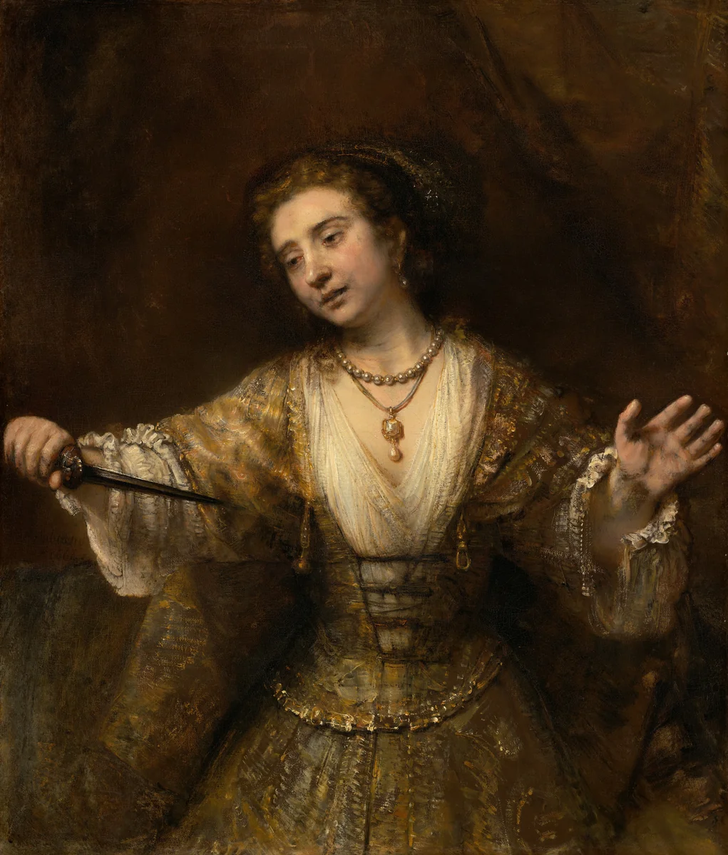 Lucretia by Rembrandt van Rijn, painting, 1664