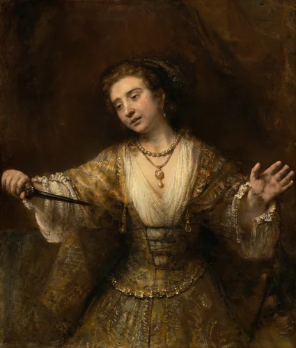 Lucretia by Rembrandt van Rijn, painting, 1664