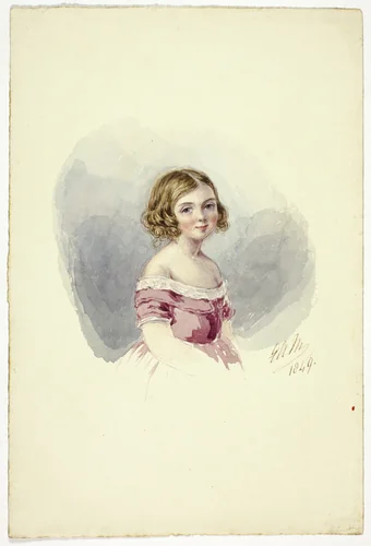 Portrait of a Young Girl by Elizabeth Murray, painting, 1849