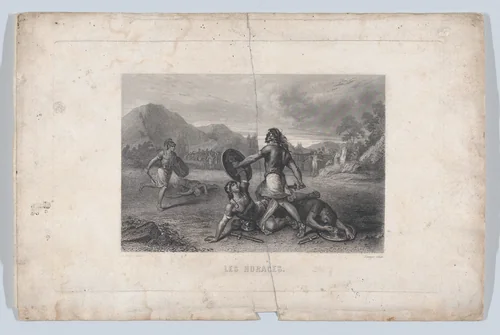 The Horatii by Jean Marie Leroux, print, 1852