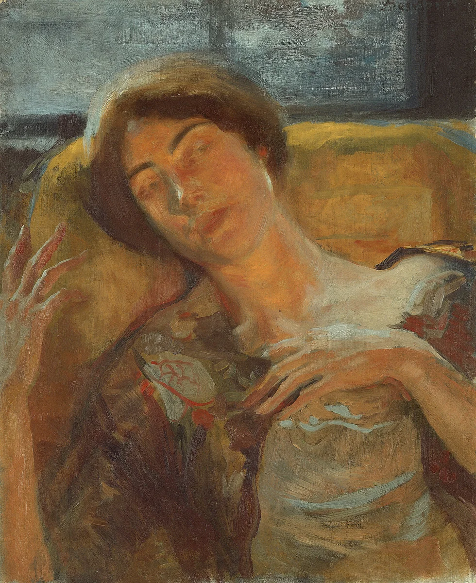 Woman's Head by Albert Besnard, painting, 1885-1895