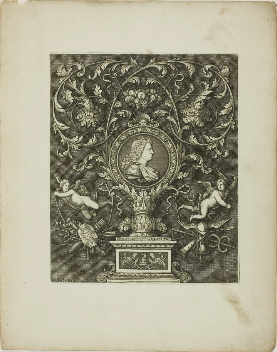 Plate Two, from A New Book of Ornaments by Simon Gribelin, print, 1704