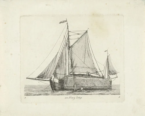 Hooischip by Gerrit Groenewegen, print, 1786