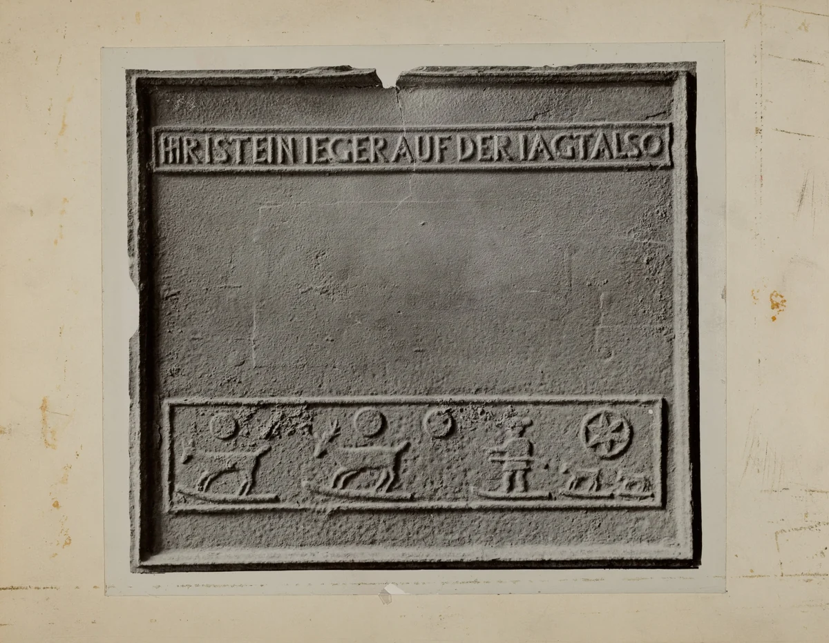 Pa. German Stove Plate by Charles Von Urban, index of american design, 1936