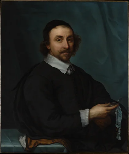 Portrait of a Man with a Watch by Cornelis Jonson van Ceulen, painting, 1657