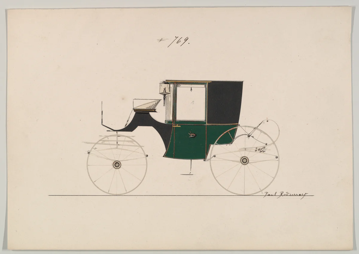 Coupé # 769 by Brewster & Co., drawing, 1850-1870
