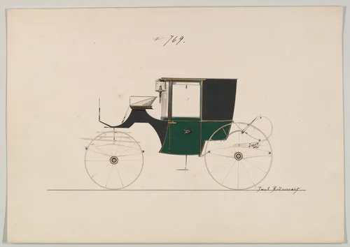 Coupé # 769 by Brewster & Co., drawing, 1850-1870