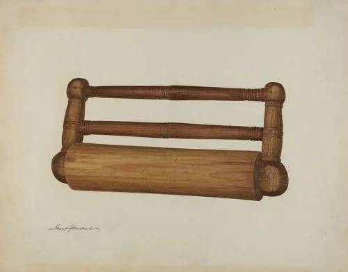 Pa. German Rolling Pin by Frank Budash, index of american design, 1941