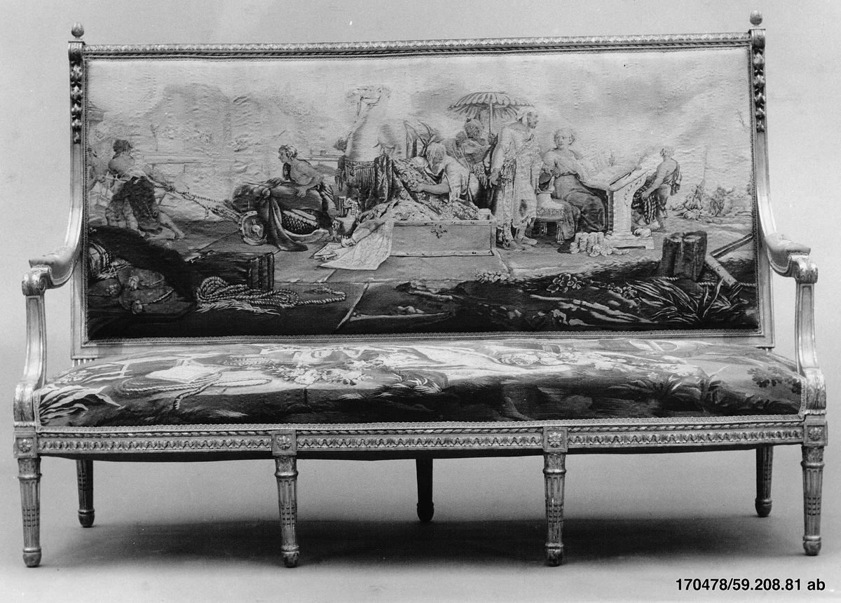 Two upholstery panels by Jean Jacques Lagrenée, textile, 1787-1791