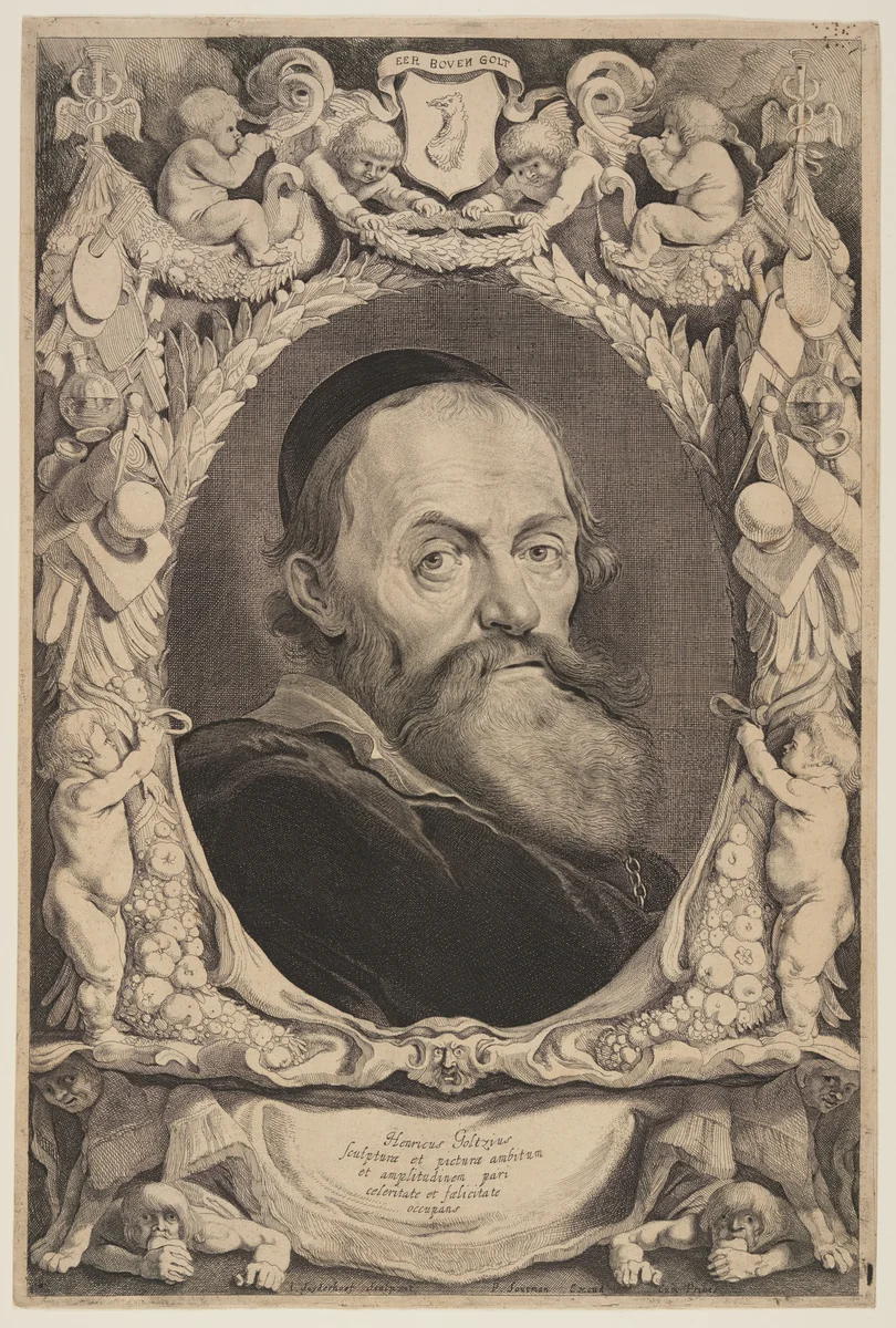 Hendrick Goltzius by Jonas Suyderhoef, print, 1649