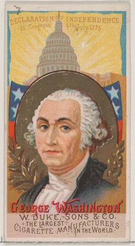 George Washington, from the series Great Americans (N76) for Duke brand cigarettes by W. Duke, Sons & Co., print, 1888