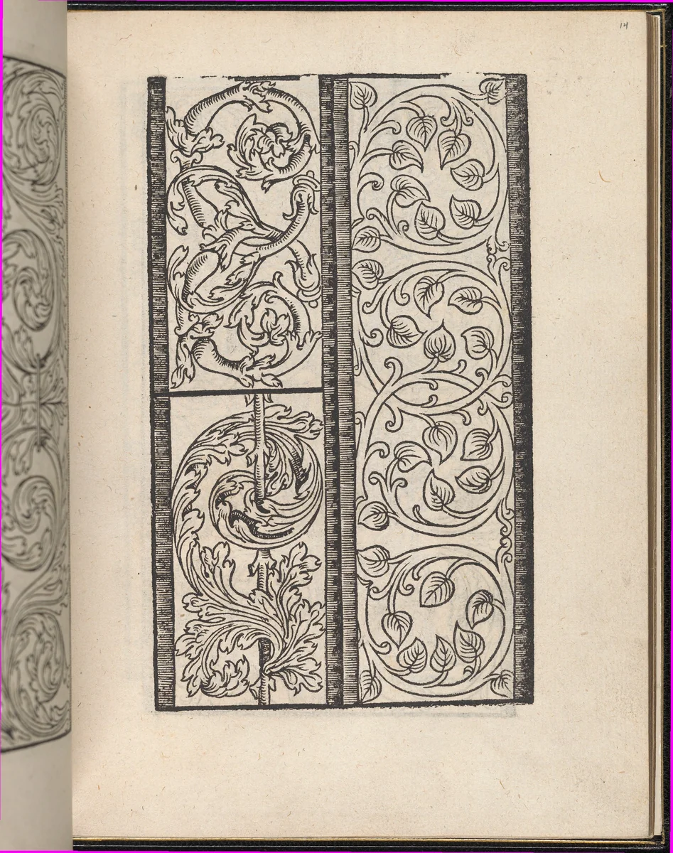 Page from Ein new kunstlich Modelbuch...(Page 14r) by Peter Quentel, book, 1544