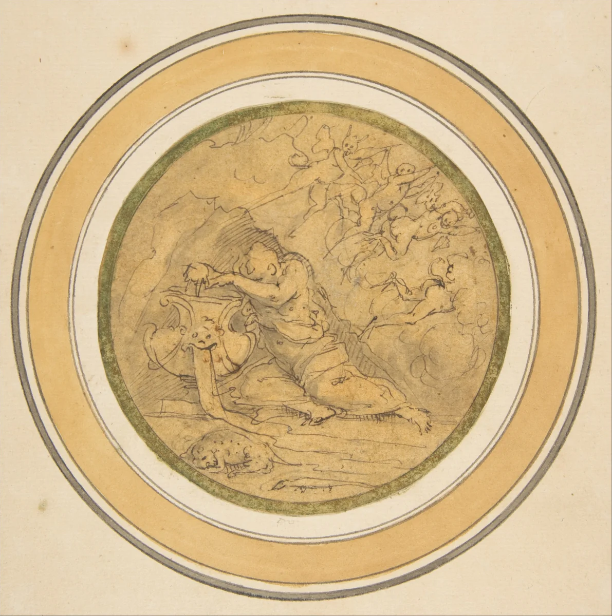 Allegory of Forgetfulness by Giorgio Vasari, drawing, 1565-1575