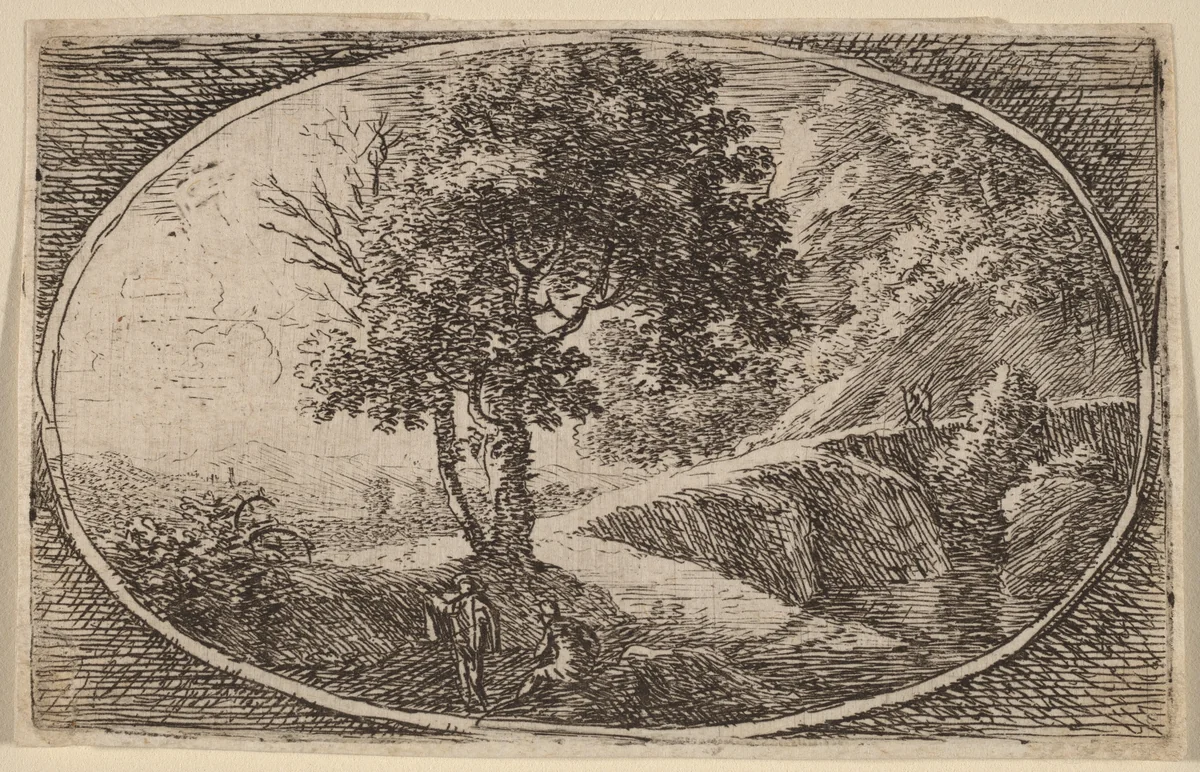 A Winding Road by Herman van Swanevelt, print, 1600-1655