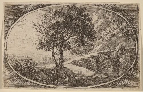 A Winding Road by Herman van Swanevelt, print, 1600-1655