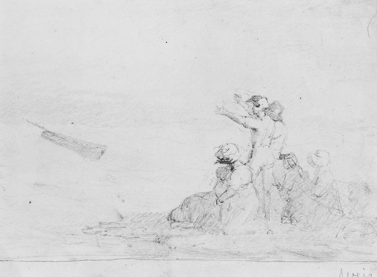 Shipwreck by Robert Walter Weir, artwork, 1803-1889