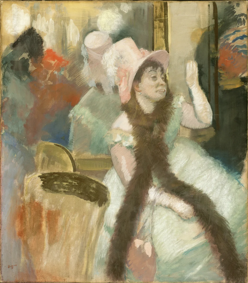 Portrait after a Costume Ball (Portrait of Madame Dietz-Monnin) by Edgar Degas, painting, 1879