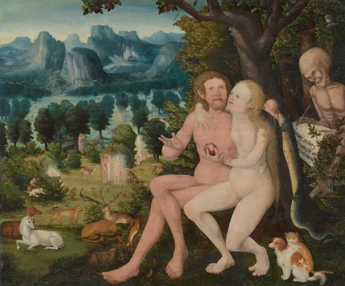 The Fall of Man with Scenes of the Creation by Augustus Cordus, painting, 1544