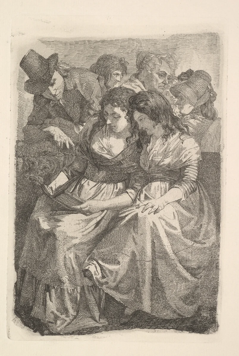 Schadow and His Family by Johann Gottfried Schadow, print, 1925