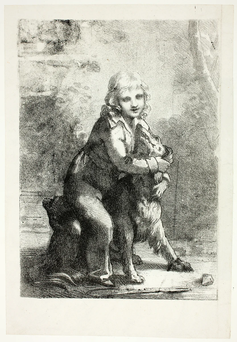 Child with Dog by Pierre-Paul Prud'hon, print, 1822