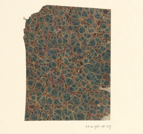 Ringkiezelmarmer in groen, roze en bruin by anonymous, other, 1700-1950