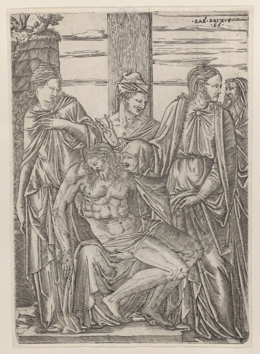 The descent from the cross by Bartolomeo da Brescia, print, 1565