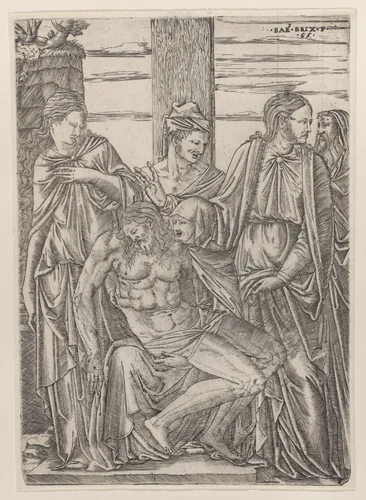 The descent from the cross by Bartolomeo da Brescia, print, 1565