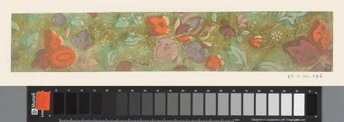 Blad met bloemen en vruchten by anonymous, other, 1700-1800