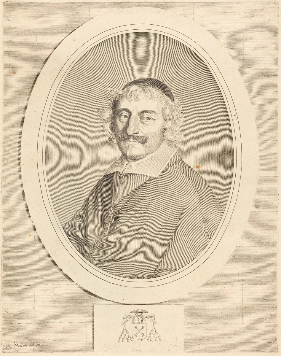 Alphonse III Delbene, Bishop of Orléans by Claude Mellan, print, 1598-1688