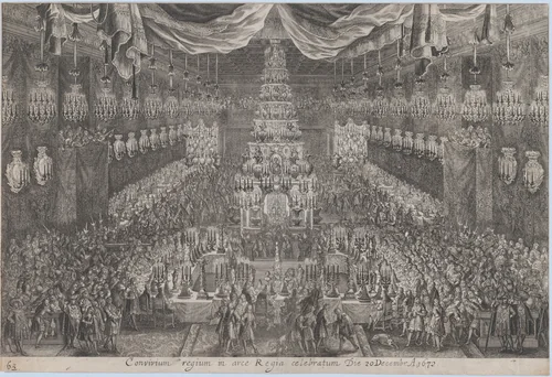 Coronation of Charles XI, Stockholm, December 20, 1672 by Georg Christoph Eimmart, print, 1672