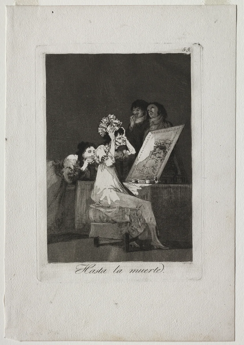 Until Death, Plate 55 by Francisco de Goya, print, 1799