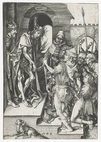Christus aan het volk getoond (Ecce homo) by Unknown, print, 1470-1491