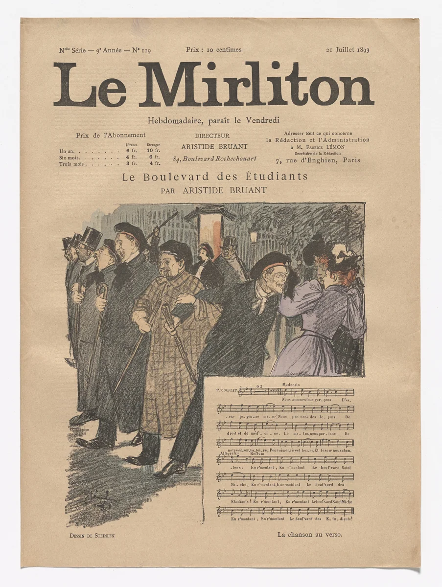Le Mirliton, no. 119 by Théophile-Alexandre Steinlen, periodical, 1893