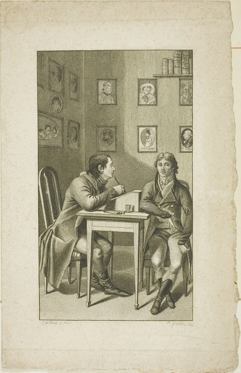 A Physionotrace Portraitist by Christoph Wilhelm Bock, print, 1802