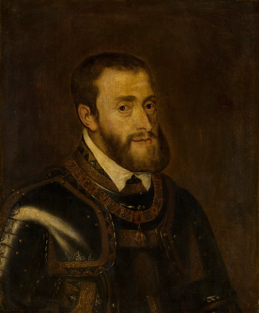 Portrait of Emperor Charles V (1500-1558) by Titian, painting