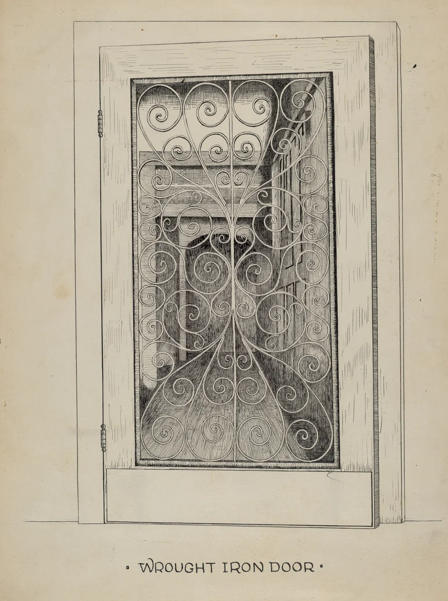 Wrought Iron Door by Ray Price, index of american design, 1936