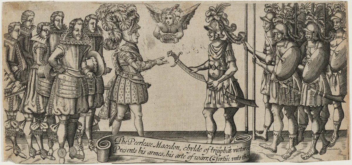 Alexander the Great Receiving a Sword (?) by Unknown 19th Century, print, 1800-1899