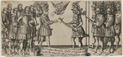 Alexander the Great Receiving a Sword (?) by Unknown 19th Century, print, 1800-1899