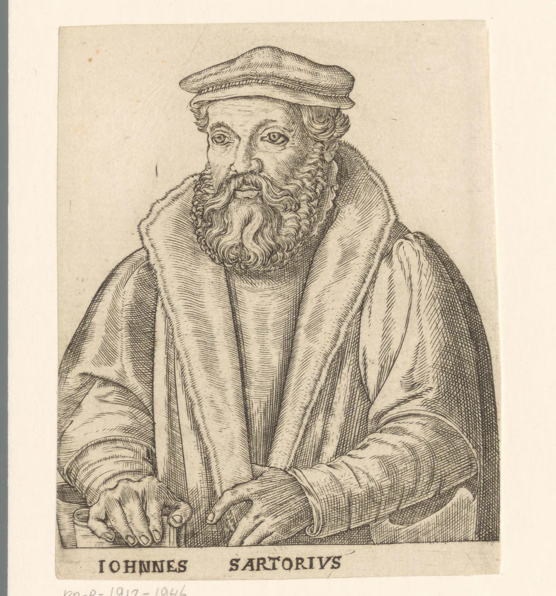 Portret van Johannes Sartorius by anonymous, print, 1563-1642