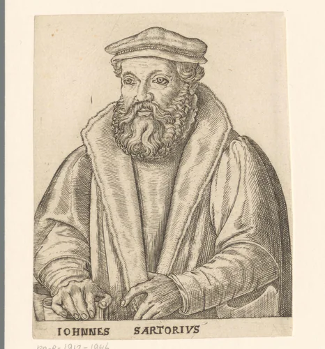 Portret van Johannes Sartorius by anonymous, print, 1563-1642