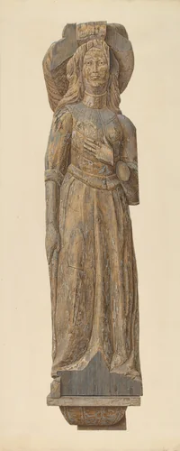 Circus wagon figure: medieval lady by John Matulis, index of american design, 1940